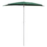Vidaxl Parasol halb mit Pol 180 x 90 cm Grün
