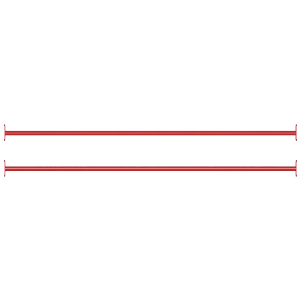 Vidaxl Rekkstaks 2 PCs 125 cm Stahlrot
