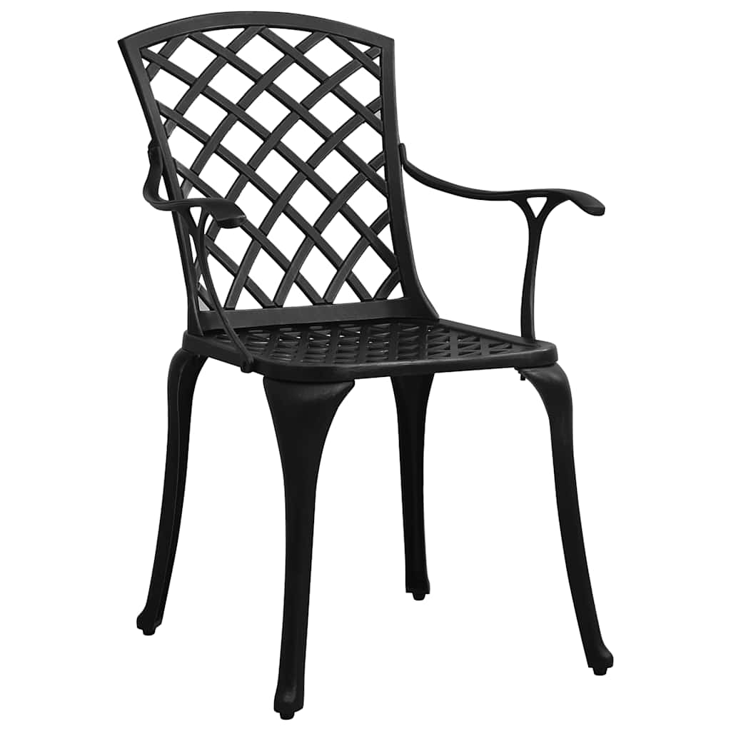 Vidaxl tuinstoelen 4 st gietaluminium zwart