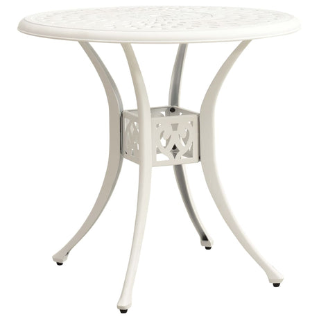 Vidaxl tuintafel 78x78x72 cm gietaluminium wit