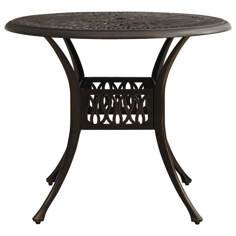 Vidaxl tuintafel 90x90x74 cm gietaluminium bronskleurig