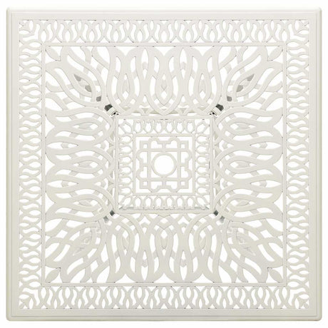 Vidaxl tuintafel 90x90x73 cm gietaluminium wit