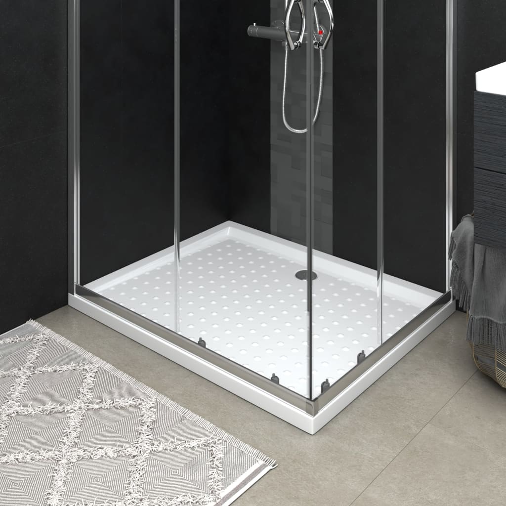 Vidaxl Duschschale mit Stollen 80x100x4 cm abs weiß