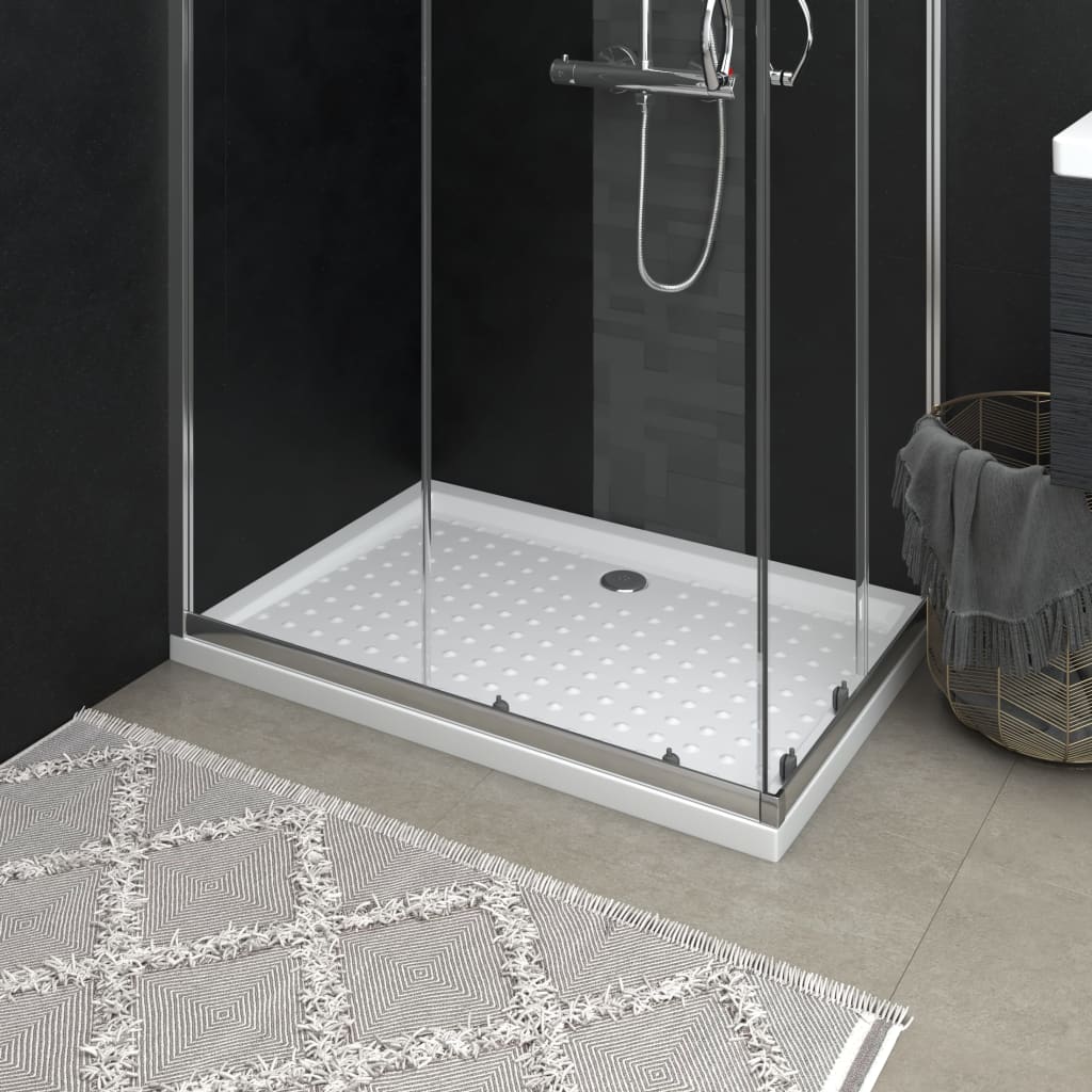 Vidaxl Duschschale mit Stollen 70x100x4 cm ABS Weiß