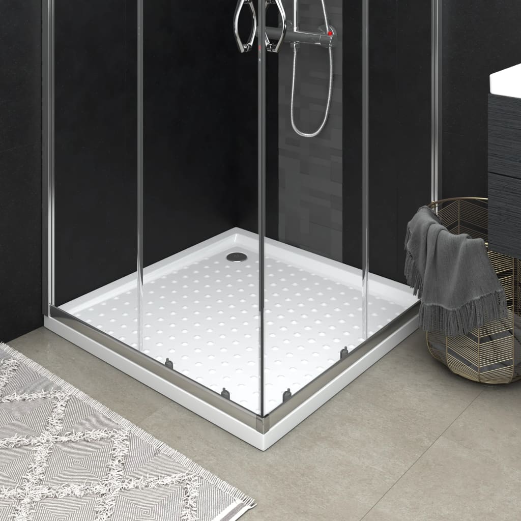 Vidaxl Shower Tray z kołkami 80x80x4 cm biały