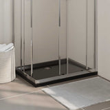 Vidaxl Duschschale rechteckig 70 x 90 cm ABS Schwarz