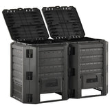 Vidaxl -Kompostbehälter 800 l Schwarz