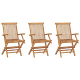 Vidaxl tuinstoelen 3 st inklapbaar massief teakhout