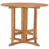Vidaxl tuintafel inklapbaar ø 90x75 cm massief teakhout