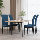 Vidaxl eetkamerstoelen 4 st fluweel blauw