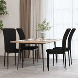 Vidaxl eetkamerstoelen 4 st fluweel zwart