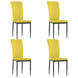 Vidaxl eetkamerstoelen 4 st fluweel mosterdgeel