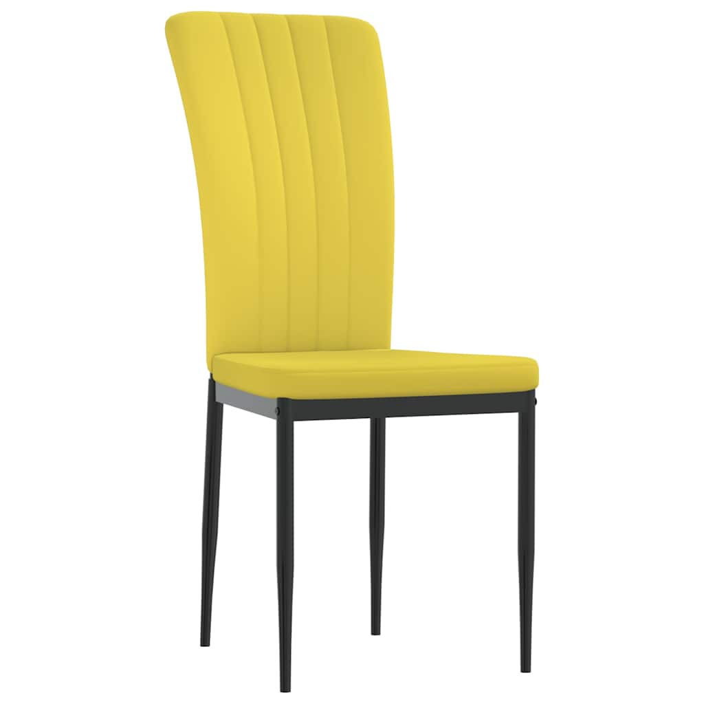 Vidaxl eetkamerstoelen 4 st fluweel mosterdgeel