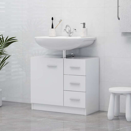 Vidaxl wastafelkast 63x30x54 cm bewerkt hout wit