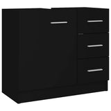 Vidaxl wastafelkast 63x30x54 cm bewerkt hout zwart
