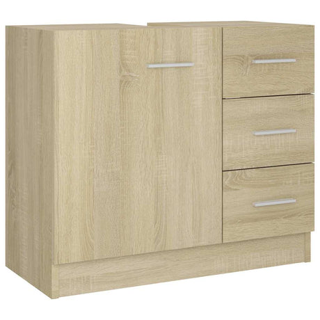 Vidaxl wastafelkast 63x30x54 cm bewerkt hout sonoma eikenkleurig