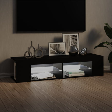 Vidaxl tv-meubel met led-verlichting 135x39x30 cm zwart