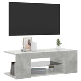 Vidaxl tv-meubel met led-verlichting 90x39x30 cm betongrijs