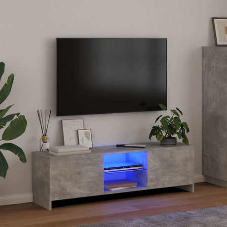 Vidaxl tv-meubel met led-verlichting 120x30x36 cm betongrijs