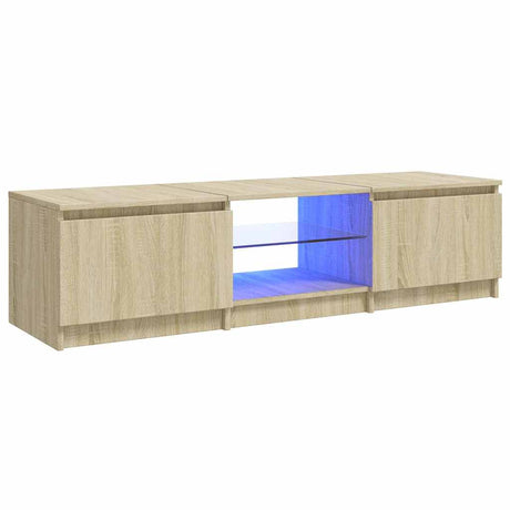 Vidaxl tv-meubel met led-verlichting 140x40x36 cm sonoma eikenkleur