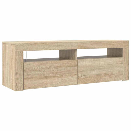Vidaxl tv-meubel met led-verlichting 120x35x40 cm sonoma eikenkleurig
