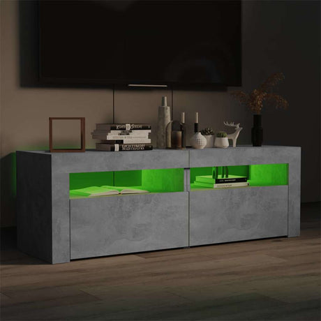 Vidaxl tv-meubel met led-verlichting 120x35x40 cm betongrijs