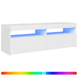 Vidaxl tv-meubel met led-verlichting 120x35x40 cm wit