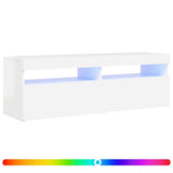 Vidaxl tv-meubel met led-verlichting 120x35x40 cm hoogglans wit