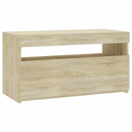 Vidaxl tv-meubel met led-verlichting 75x35x40 cm sonoma eikenkleurig