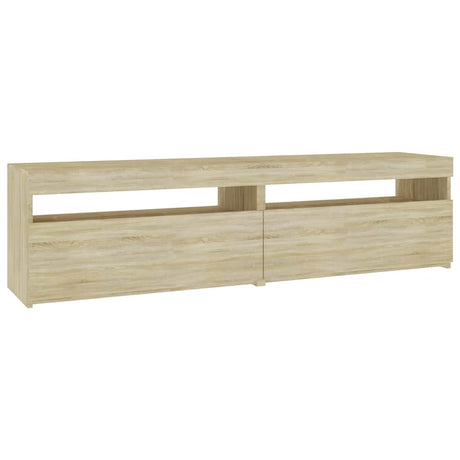 Vidaxl tv-meubelen 2 st met led-verlichting 75x35x40 cm sonoma eiken