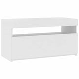 Vidaxl tv-meubel met led-verlichting 75x35x40 cm hoogglans wit
