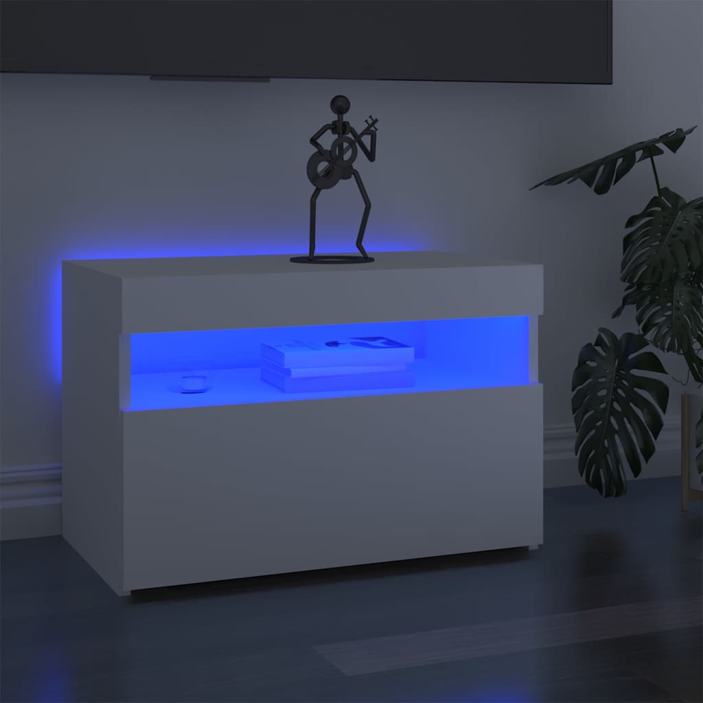 Vidaxl tv-meubel met led-verlichting 60x35x40 cm wit