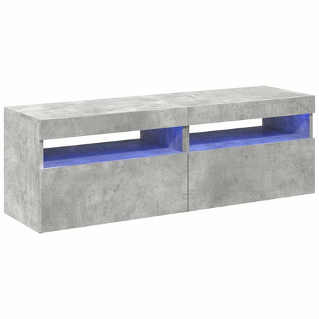 Vidaxl tv-meubelen 2 st met led-verlichting 60x35x40 cm betongrijs