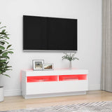 Vidaxl tv-meubel met led-verlichting 100x35x40 cm wit