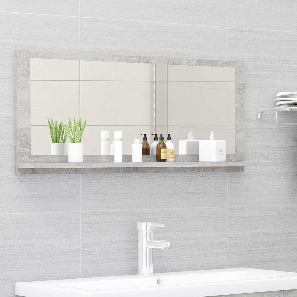 Vidaxl badkamerspiegel 90x10,5x37 cm spaanplaat betongrijs