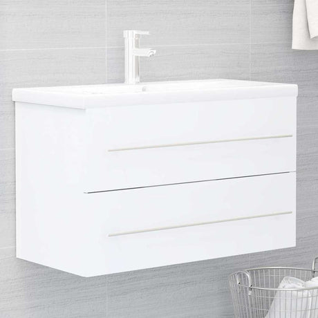 Vidaxl wastafelkast 80x38,5x48 cm bewerkt hout wit