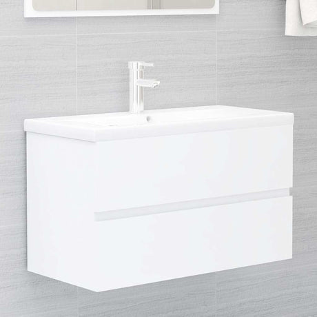 Vidaxl wastafelkast 80x38,5x45 cm bewerkt hout wit