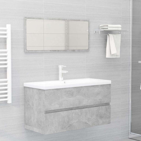 Vidaxl 804759 wastafelkast 90x38,5x45 cm betongrijs