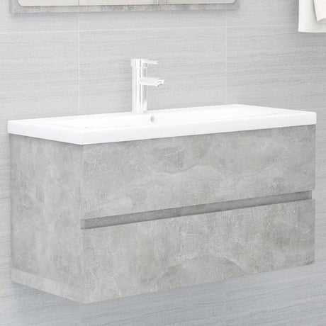 Vidaxl 804759 wastafelkast 90x38,5x45 cm betongrijs