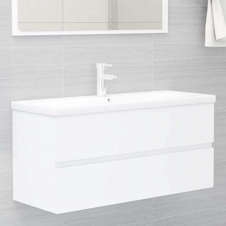 Vidaxl wastafelkast 100x38,5x45 cm bewerkt hout wit