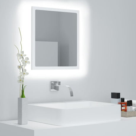 Vidaxl badkamerspiegel led 40x8,5x37 cm acryl wit