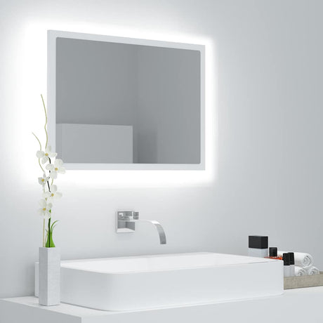Vidaxl badkamerspiegel led 60x8,5x37 cm acryl wit