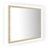 Vidaxl badkamerspiegel led 60x8,5x37 cm acryl sonoma eikenkleurig