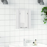 Vidaxl badkamerkast met spiegel en led 40x12x45 cm acryl wit