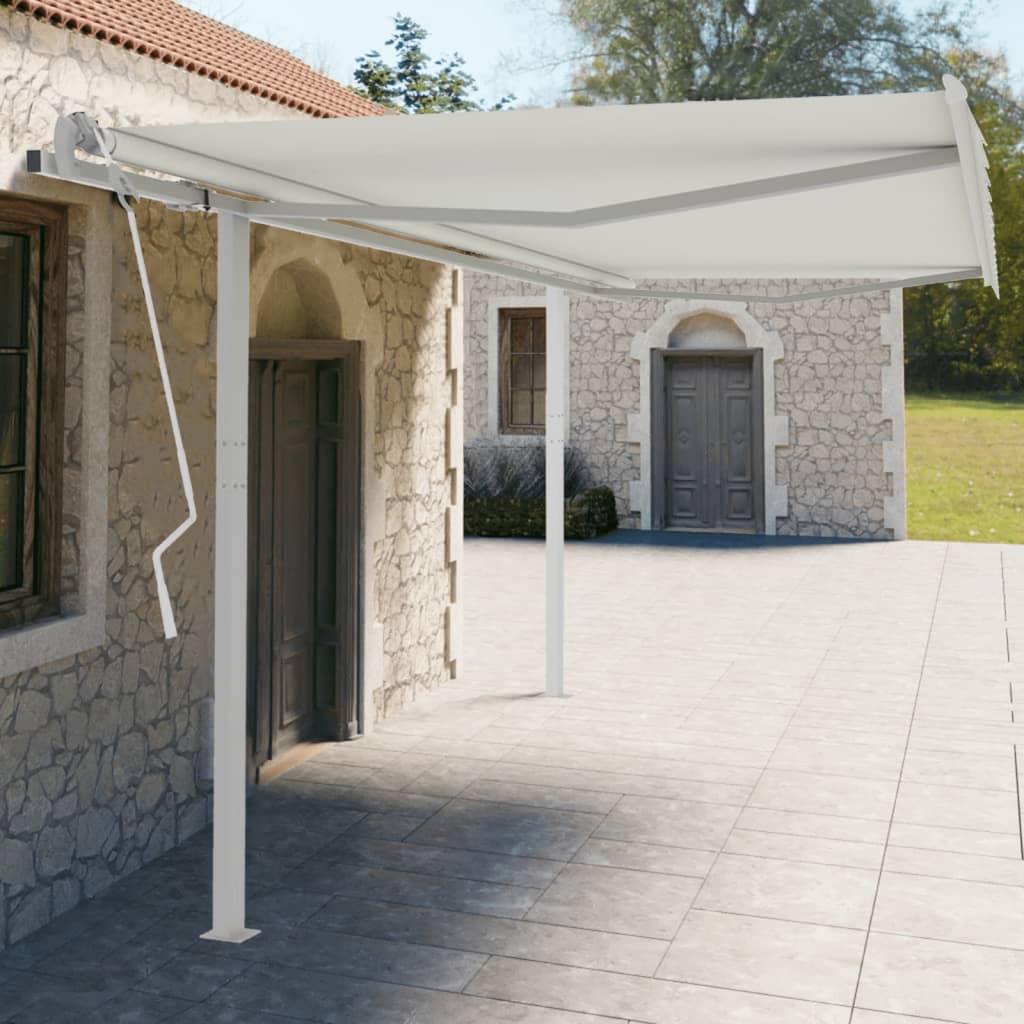 Vidaxl Laifel Pole Set 450x245 cm di ferro bianco