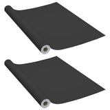 Vidaxl Möbelöle Selbstadhäsiv 2 ST 500x90 cm PVC Schwarz