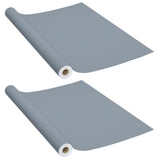 Vidaxl Möbelöle Selbstadhäsiv 2 ST 500x90 cm PVC Grau