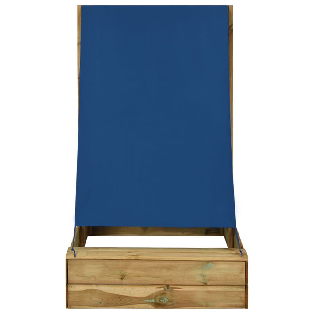 Vidaxl Sandbox mam Dach 80x60x97,5 cm Imprbergéiert Pine