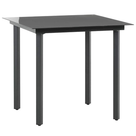 Vidaxl 3-delige tuinset pvc-rattan zwart