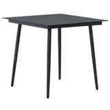 Vidaxl 3-delige tuinset pvc-rattan zwart